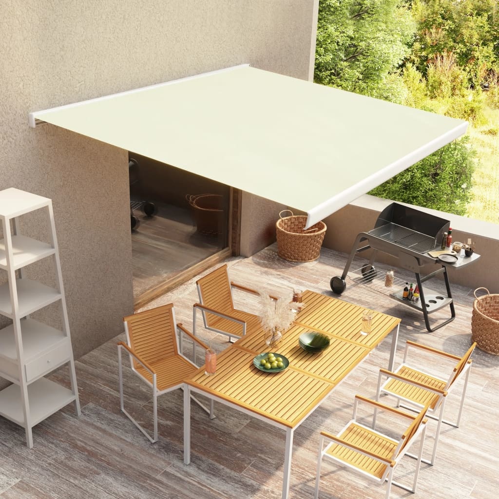 VidaXL Luifel gemotoriseerd 350x250 cm crème