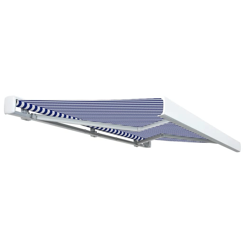 VidaXL Luifel gemotoriseerd 350x250 cm blauw en wit