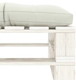 VidaXL Tuinpoef met beige kussen pallet hout