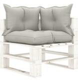 VidaXL Tuinhoekbank met taupekleurige kussens pallet hout