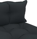 VidaXL Tuinmiddenbank met antracietkleurige kussens pallet hout