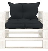 VidaXL Tuinbank met antracietkleurige kussens pallet hout