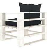 VidaXL Tuinbank met antracietkleurige kussens pallet hout