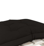 VidaXL Tuinpoef met zwart kussen pallet hout