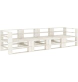 VidaXL Tuinbank 4-zits pallet hout wit