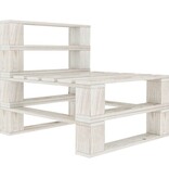 VidaXL Tuinbank 4-zits pallet hout wit