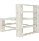 VidaXL Tuinbank 3-zits pallet hout wit