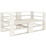 VidaXL Tuinbank 2-zits pallet hout wit