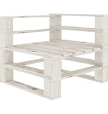 VidaXL Tuinbank 2-zits pallet hout wit