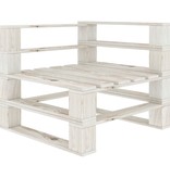 vidaXL Tuinbank 2-zits pallet hout wit