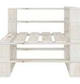 VidaXL Tuinbank 2-zits pallet hout wit
