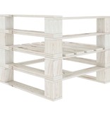 VidaXL Tuinbank 2-zits pallet hout wit