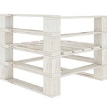 vidaXL Tuinbank 2-zits pallet hout wit