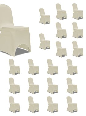 VidaXL Stoelhoezen stretch 30 st crème