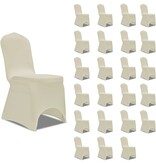 VidaXL Stoelhoezen stretch 24 st crème