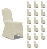 VidaXL Stoelhoezen  stretch 18 st crème