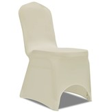 VidaXL Stoelhoezen  stretch 18 st crème