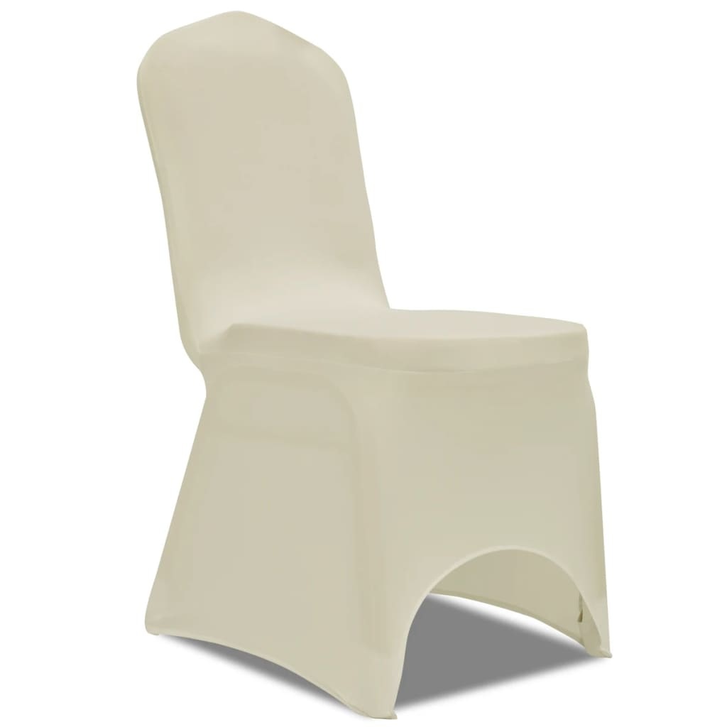 VidaXL Stoelhoezen  stretch 18 st crème