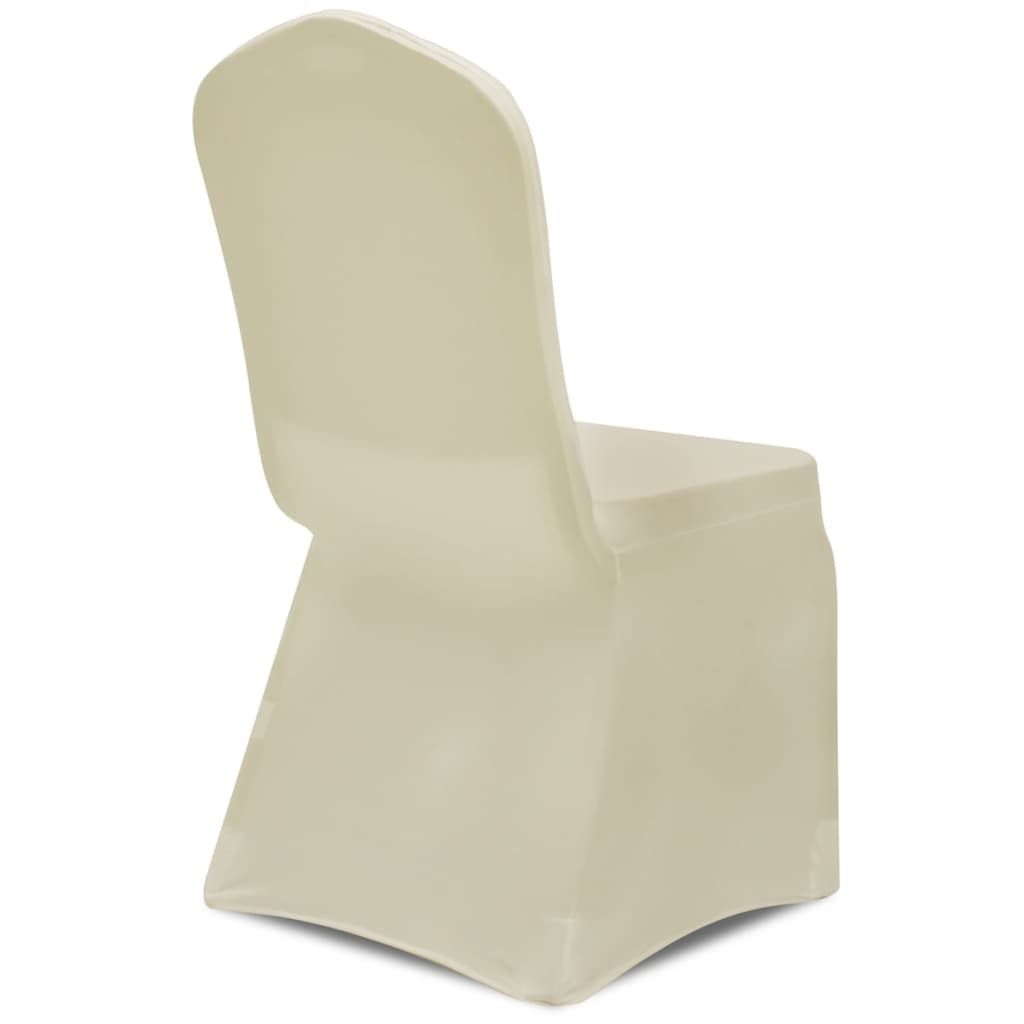 VidaXL Stoelhoezen  stretch 18 st crème