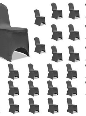 VidaXL Stoelhoezen stretch 30 st zwart