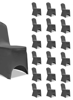 VidaXL Stoelhoezen stretch 24 st zwart