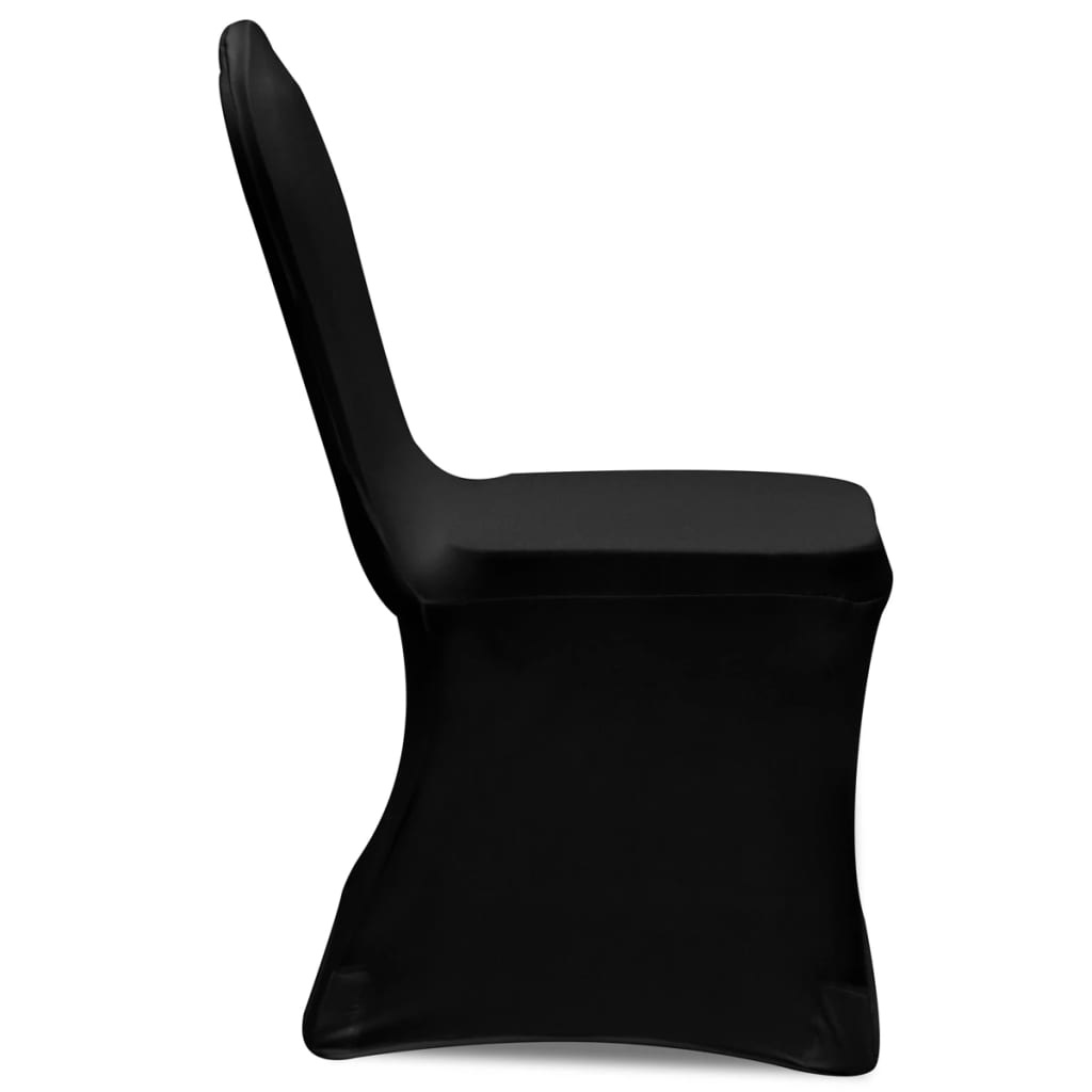 VidaXL Stoelhoezen stretch 24 st zwart