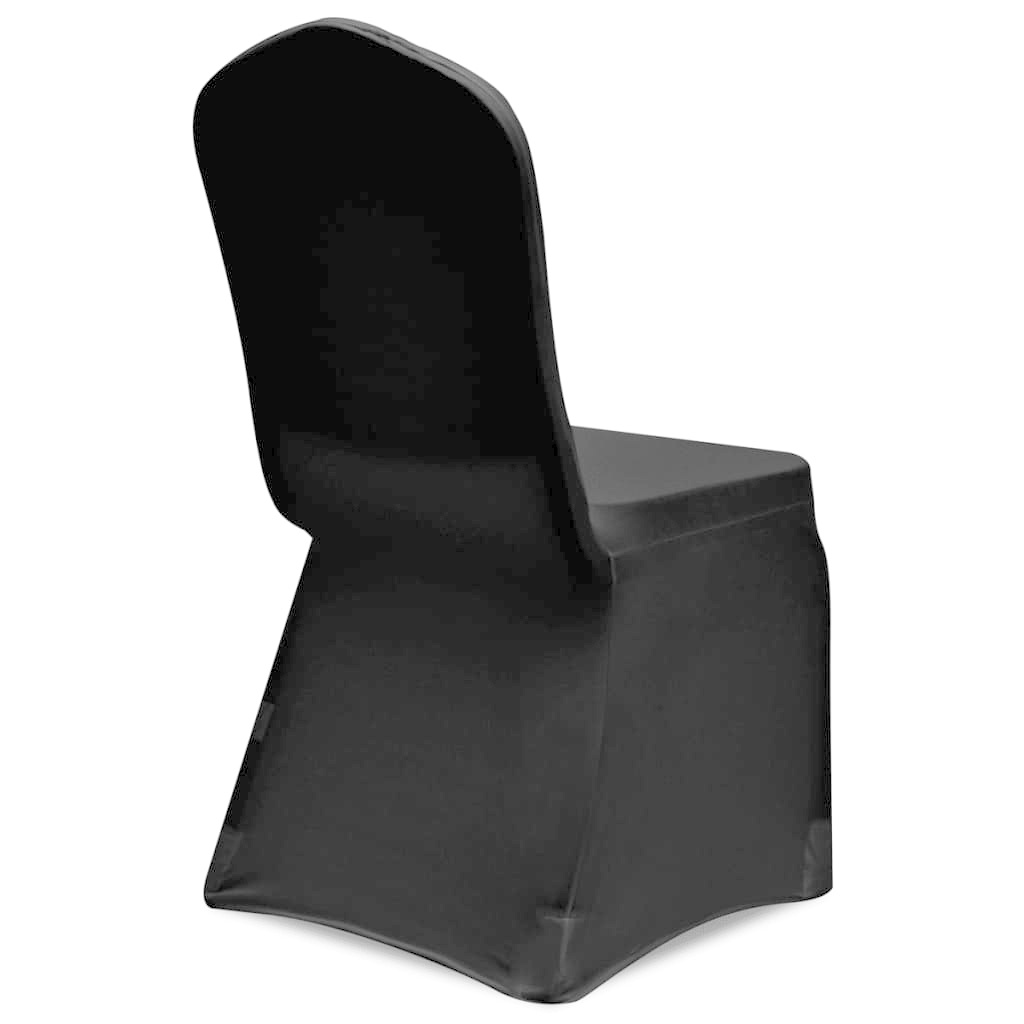 VidaXL Stoelhoezen stretch 24 st zwart