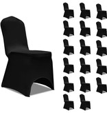 VidaXL Stoelhoezen  stretch 18 st zwart