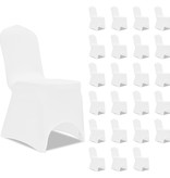 VidaXL Stoelhoezen stretch 24 st wit