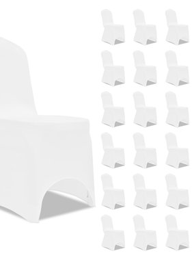 VidaXL Stoelhoezen stretch 24 st wit