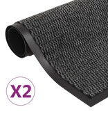 VidaXL Droogloopmatten 2 st rechthoekig getuft 120x180 cm antraciet
