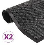 VidaXL Droogloopmatten 2 st rechthoekig getuft 80x120 cm antraciet