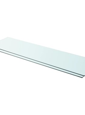 vidaXL Schappen 2 st 110x30 cm glas transparant