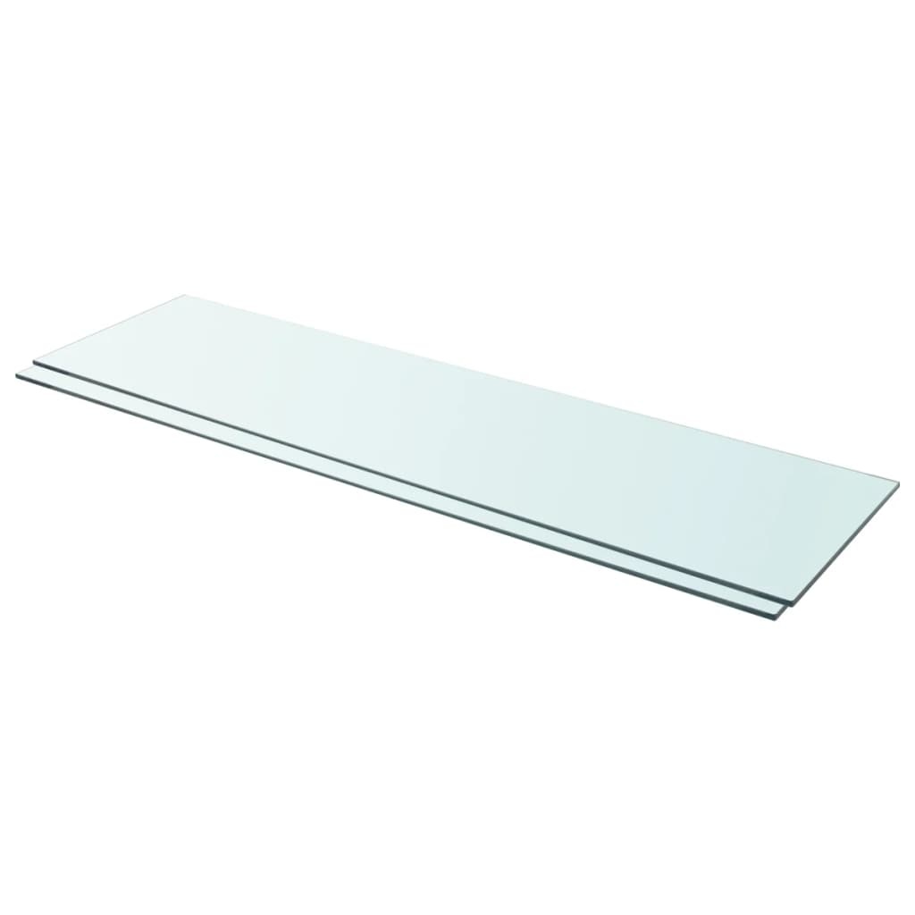 vidaXL Schappen 2 st 110x30 cm glas transparant