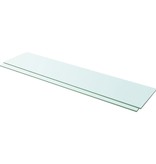 vidaXL Schappen 2 st 110x25 cm glas transparant