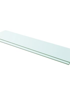 vidaXL Schappen 2 st 110x25 cm glas transparant