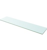 vidaXL Schappen 2 st 110x25 cm glas transparant