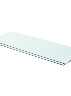 vidaXL Schappen 2 st 80x30 cm glas transparant