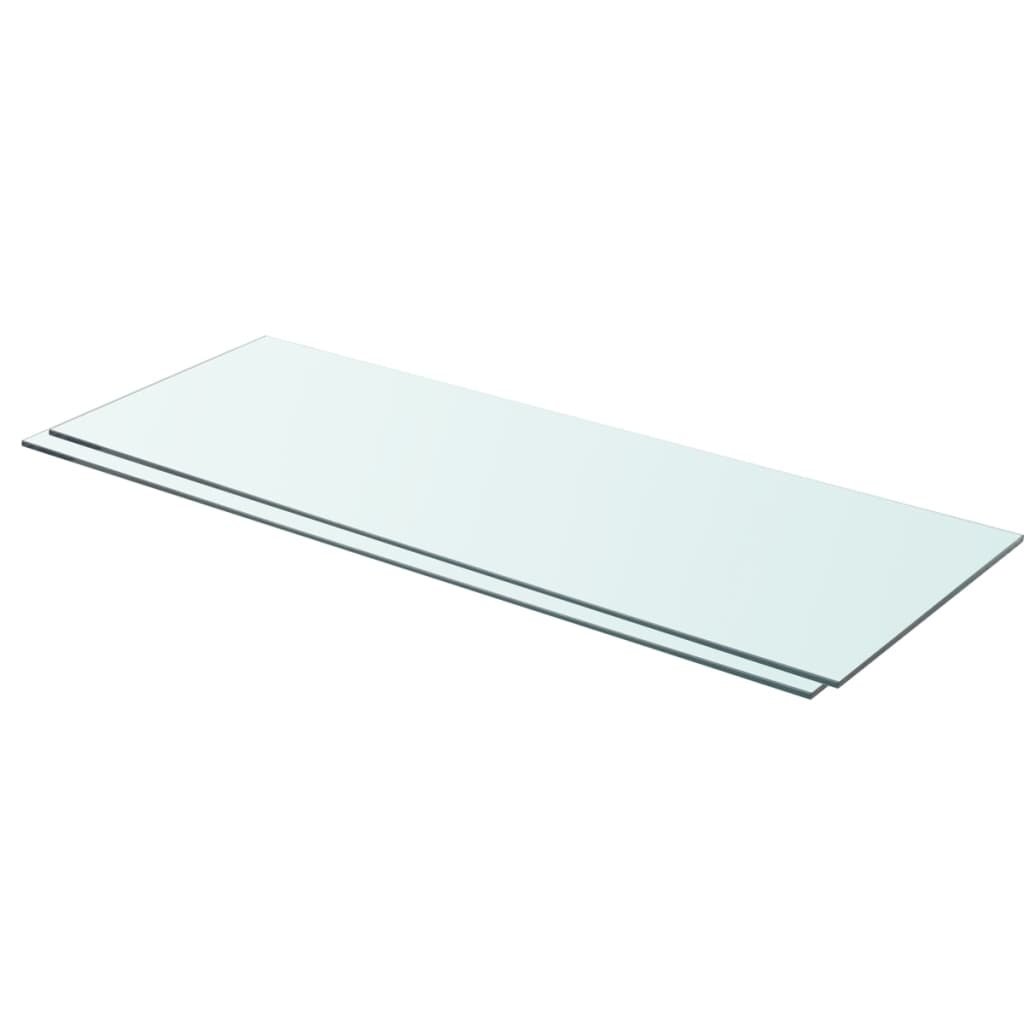 vidaXL Schappen 2 st 80x30 cm glas transparant