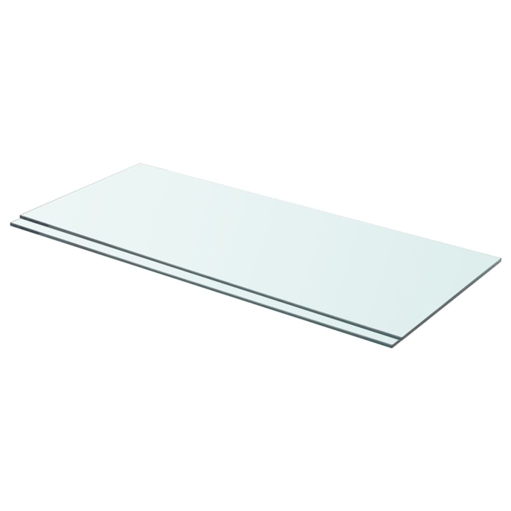 vidaXL Schappen 2 st 70x30 cm glas transparant