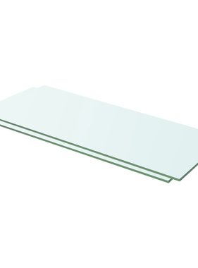 vidaXL Schappen 2 st 60x20 cm glas transparant