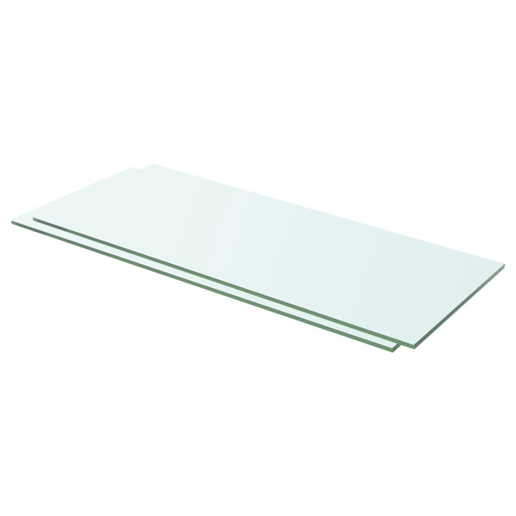 vidaXL Schappen 2 st 60x20 cm glas transparant