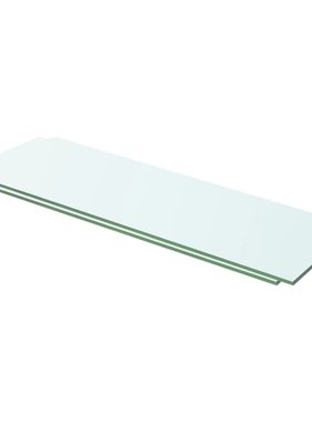 vidaXL Schappen 2 st 60x15 cm glas transparant