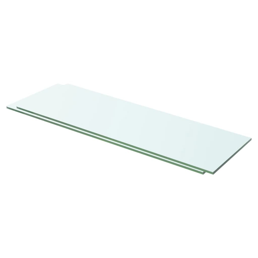 vidaXL Schappen 2 st 60x15 cm glas transparant