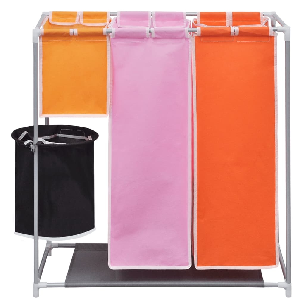 VidaXL 3-delige Wassorteerders 2 st met wasmand