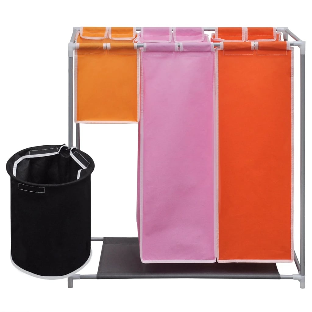 VidaXL 3-delige Wassorteerders 2 st met wasmand