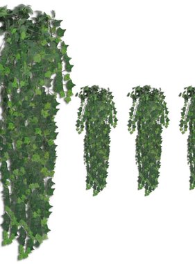 VidaXL Kunststruiken klimop 4 st 90 cm groen