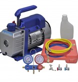 VidaXL Vacuümpomp 1-traps met 2-voudige manometerset