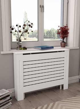 VidaXL Radiatorombouwen 2 st 112x19x81,5 cm MDF wit