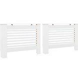 vidaXL Radiatorombouwen 2 st 112x19x81,5 cm MDF wit